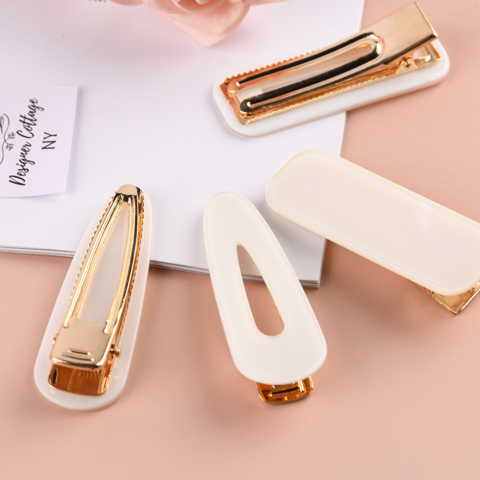 4 PCS White Hair ClipsAcetate HairpinHair Clip For Etsy