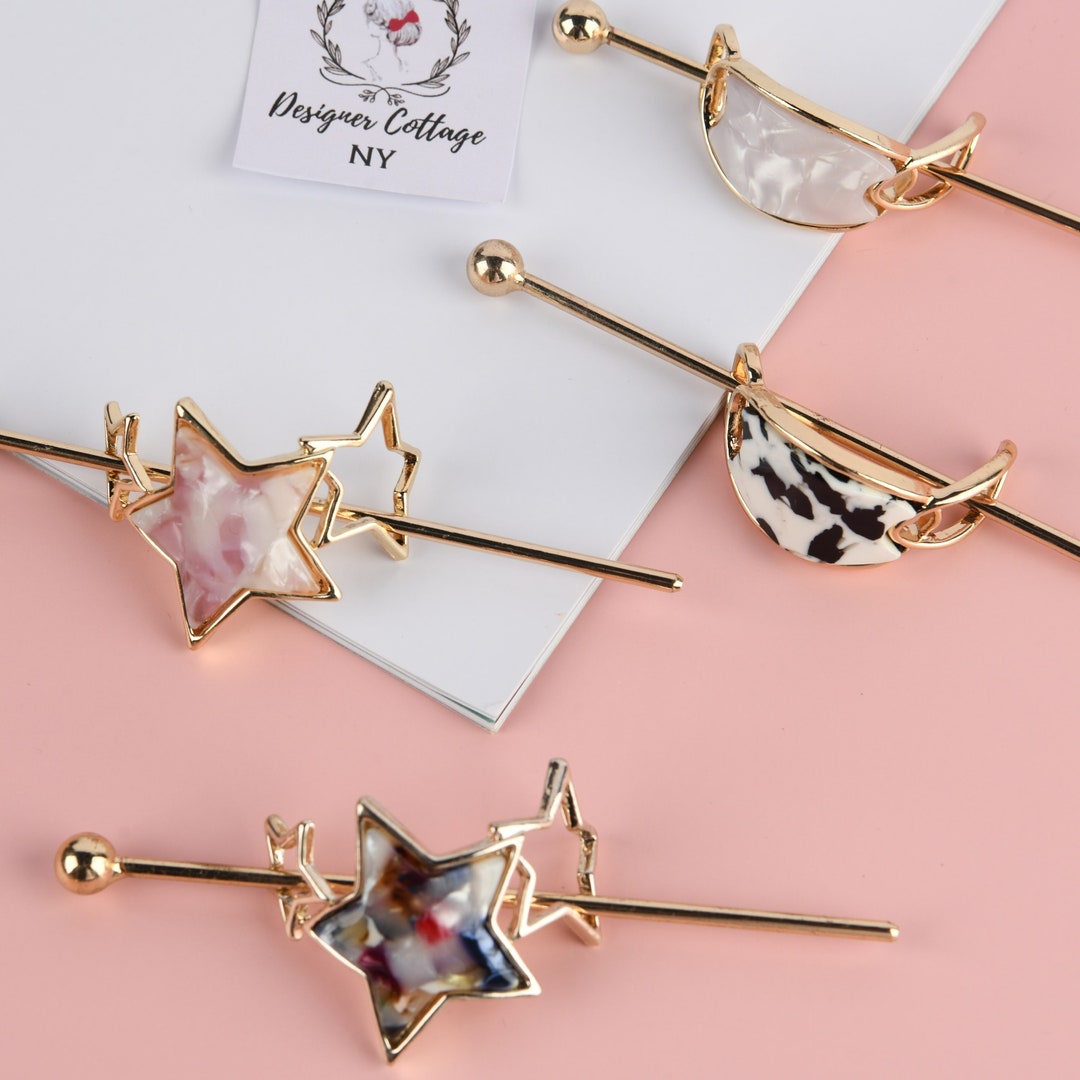 Women Hair Cuff metal Ponytail Bun Holder Simple Hair Pin hairpin 