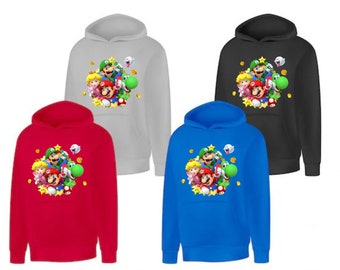 Children / Adult Mario and Friends Hoodie | Super Mario | Gamer Hoodie