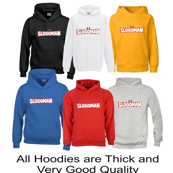 Children / Adult Slogoman Text Personalised Hoodies