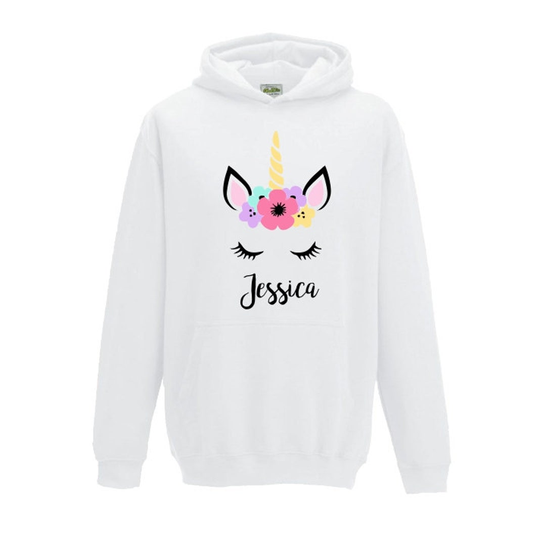 Personalised unicorn hoodie cheap