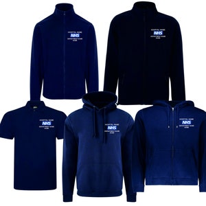 NHS Embroidered Hoodie | Staff uniform | Personalised Logo | NHS Workwear | NHS Embroidered Polo shirt