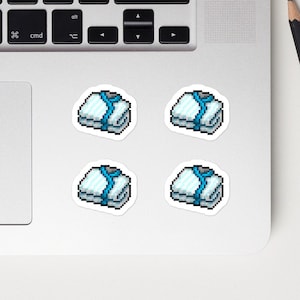 Blue Sauna Robe Sticker: MapleStory Nostalgia, Retro Pixel Art (4x)