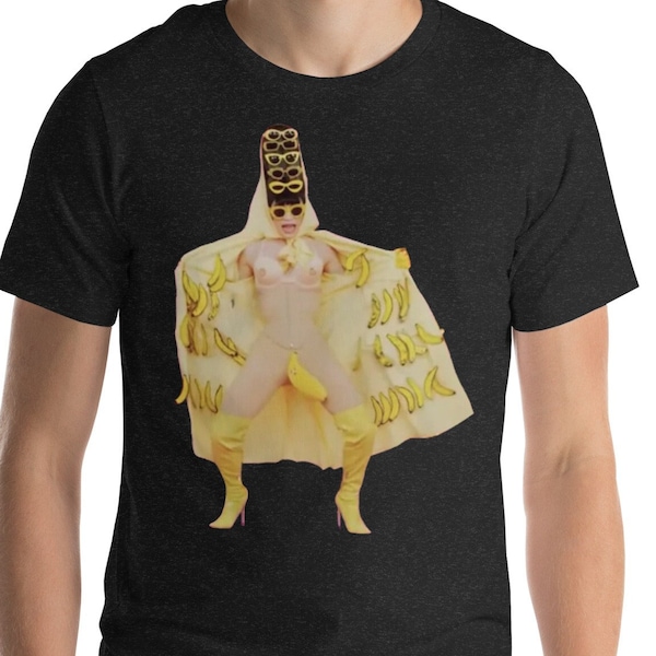 Nymphia Wind Shirt, Black White and Yellow Shirt, Drag Queen, Season 16 Drag, Gay Gifts, Gay Memes, Entrance Look Bananas