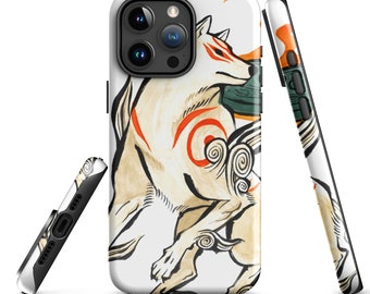 Okami Amaterasu Sun God Wolf The Great Wave Japanese Action Role Playing Video Game Tough Case for iPhone®