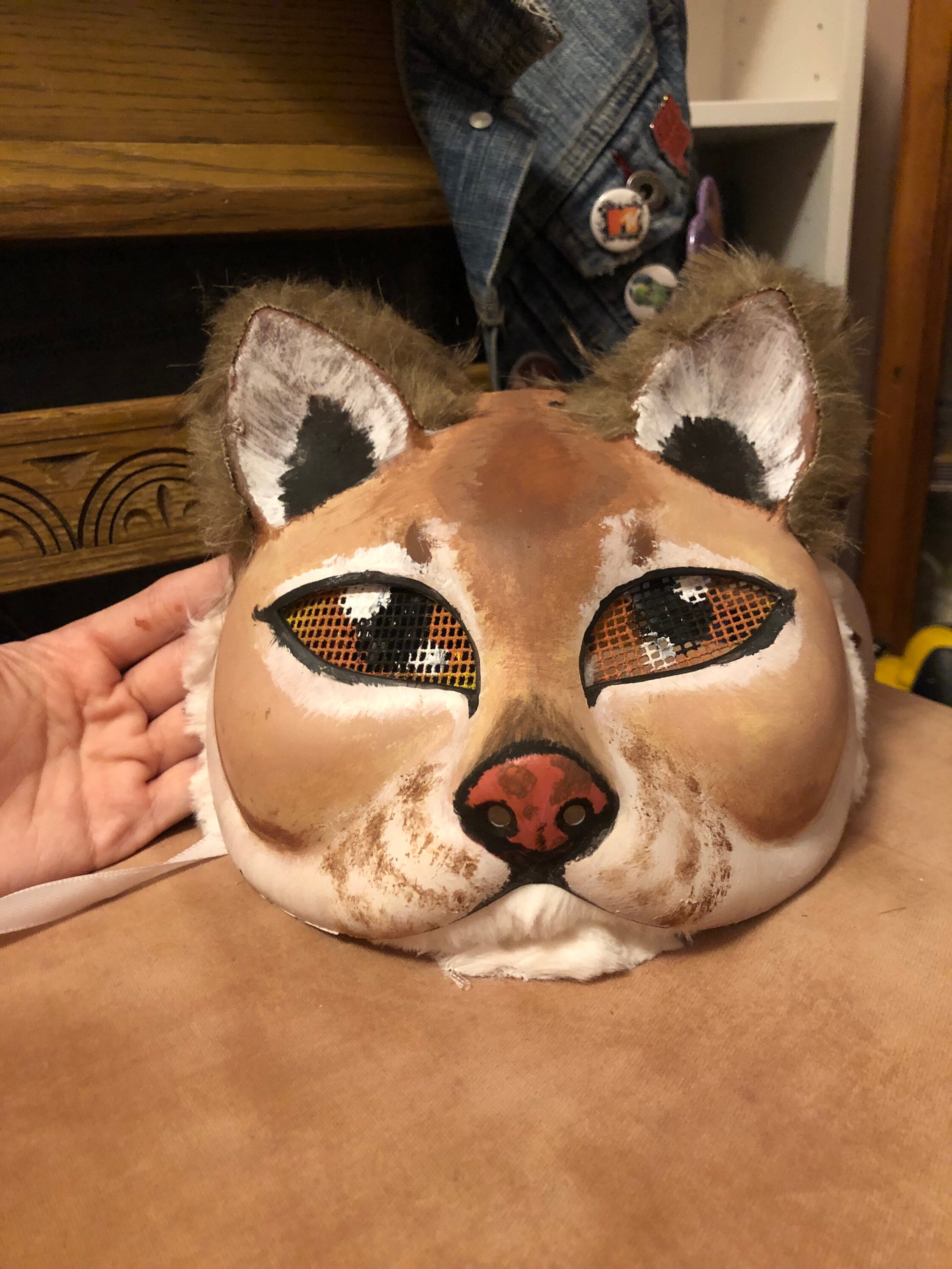 How to felt a therian/ cat mask! Full tutorial with fur 