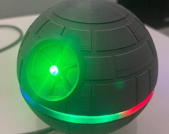 Death Star 3D Printed, Sensor Button, USB power, Wi-Fi control