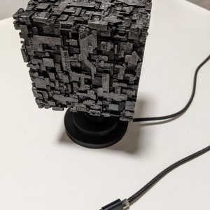 Borg Cube 3D Printed Led Sweep hand sensor Usb image 3