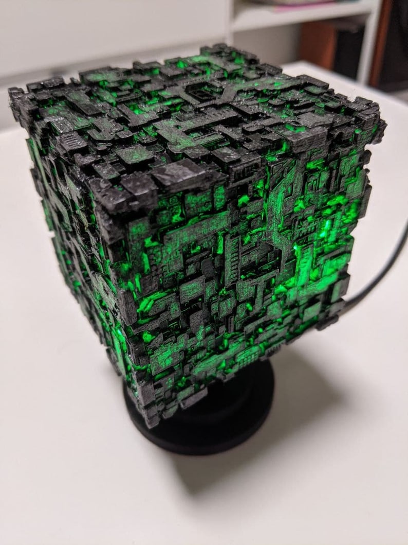 Borg Cube 3D Printed Led Sweep hand sensor Usb image 2