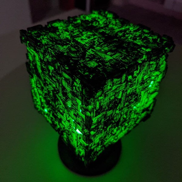 Capteur manuel de balayage LED imprimé en 3D Borg Cube Usb