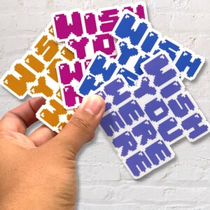 Pixelated Wish You Were Here Sticker Decal