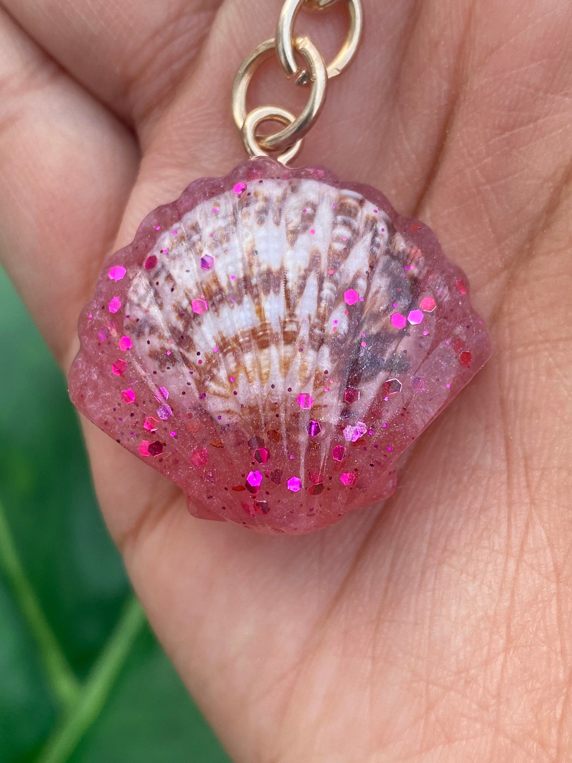 Seashell Keychain Etsy