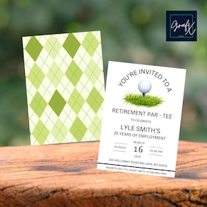 Retirement Par-Tee Invitation | Golf Invite | Retirement Party | Minimalist