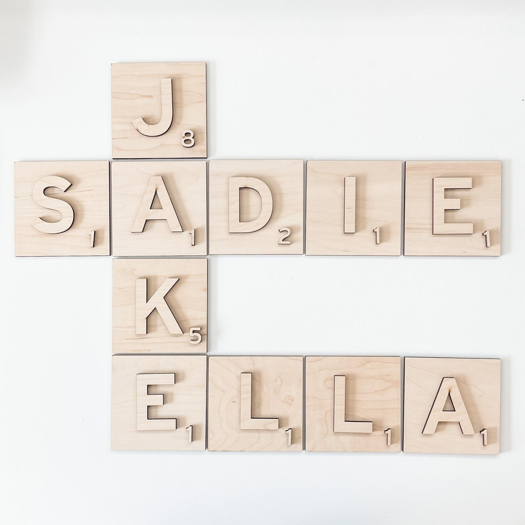 Scrabble Tile Wall Signs DIY, Make Your Own Scrabble Inspired Tiles