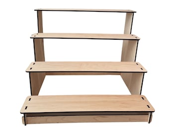 Tall Large Display Shelf for Products; Craft and Vendor Fair Collapsible Display Shelves; Two Three Four or Five Tier Shelf Store Display