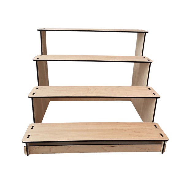 Tall Large Display Shelf for Products; Craft and Vendor Fair Collapsible Display Shelves; Two Three Four or Five Tier Shelf Store Display