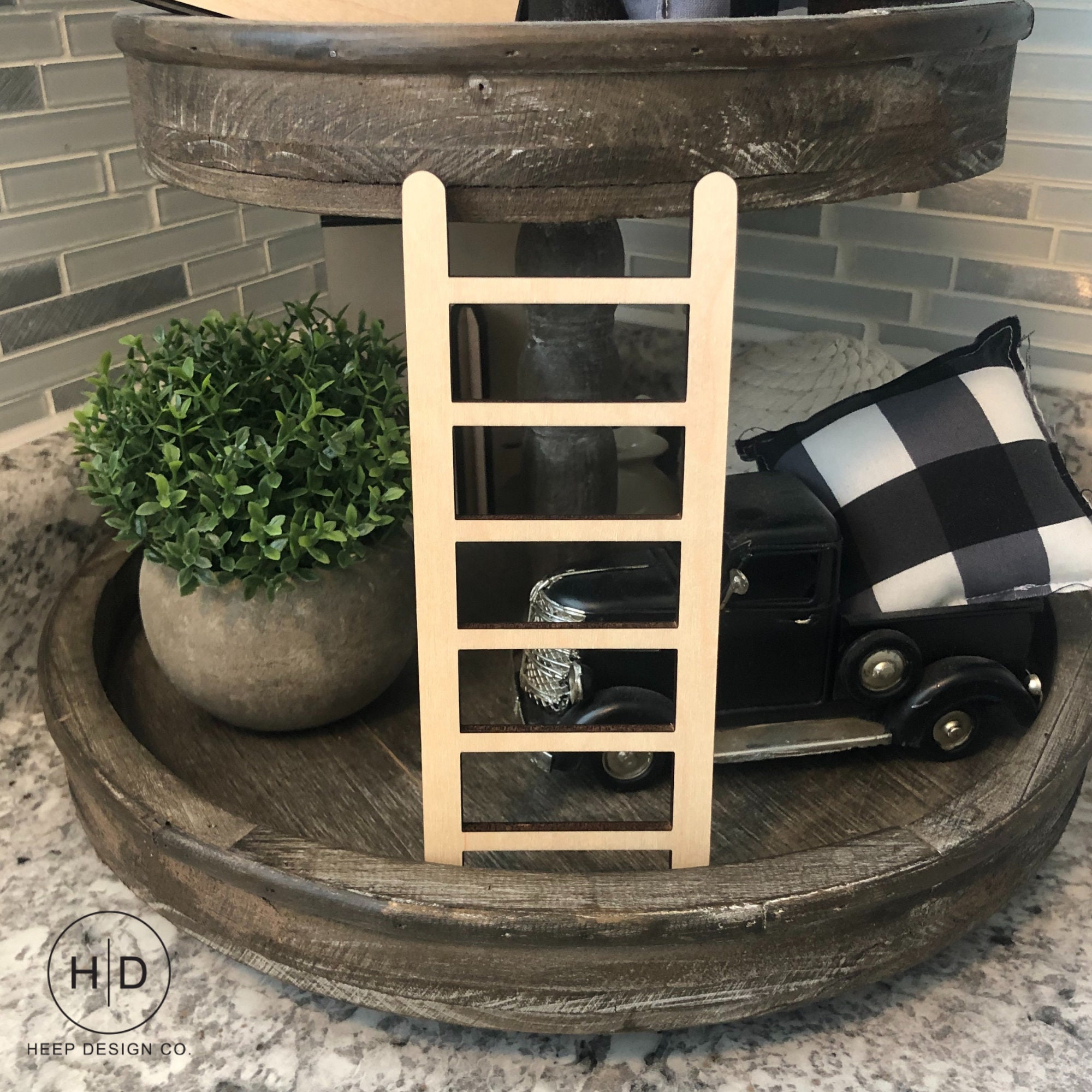 Ladder for Tiered Tray Tiered Tray Decor Mini Wood Ladder Etsy