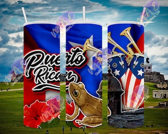 Puerto Rico | Sublimation | Tumbler | Digital| Sublimation Cups | Boricua | Isla Del Encanto | Sublimation Template