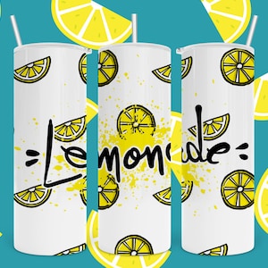 Limonade Sublimation Vorlage 20 onz - PNG-Vorlage | Skinny Wrap 20 Unzen | Sublimations| Digitale