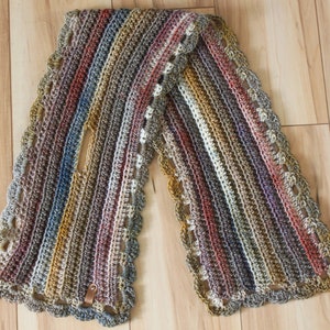 Beginner Crochet Scarf Pattern Keyhole Crochet Scarf Pattern Ottavio Keyhole Scarf image 4