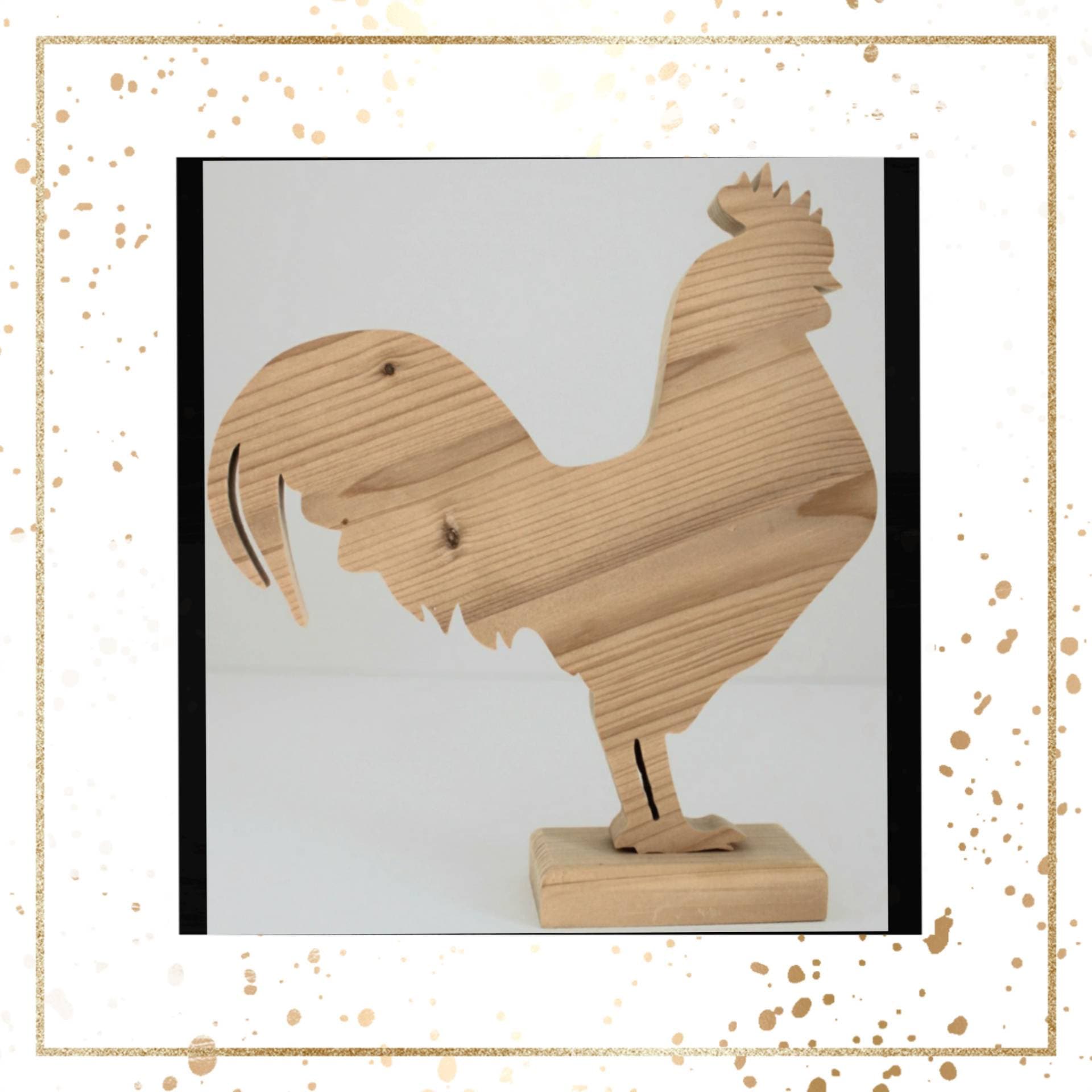Coq sur Socle