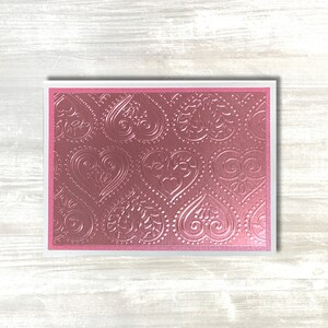 Roze harten wenskaart: perfect voor Valentijnsdag, verjaardagen of elke gelegenheid! Kaart is handgemaakt om te worden gedeeld met een speciaal iemand.