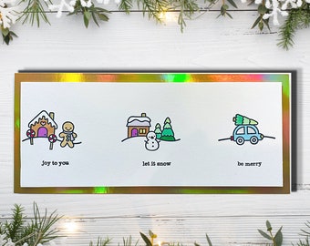 Handmade Christmas card adds a personal touch to your holiday greeting | A charming way to capture the winter season