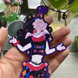 Purple Clown sticker// clowncore silly clown sticker/ clown core clown stickers