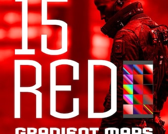 Red Gradient Maps for Photoshop: Bold Photo Effects (.GRD File)