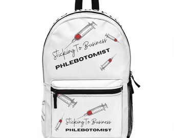 Phlebotomist Backpack Workbag/School bag Phlebotomist gift Essential worker Frontline