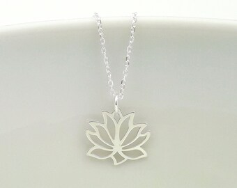 Lotus Kette 925er Sterling Silber