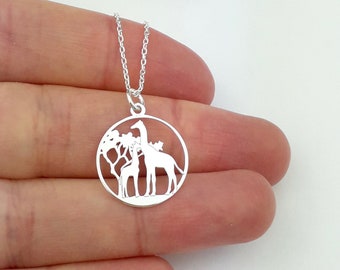 Giraffen Kette 925er Sterling Silber