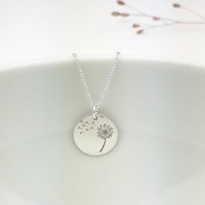 Dandelion necklace 925 sterling silver