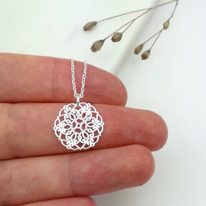 Mandala necklace 925 sterling silver