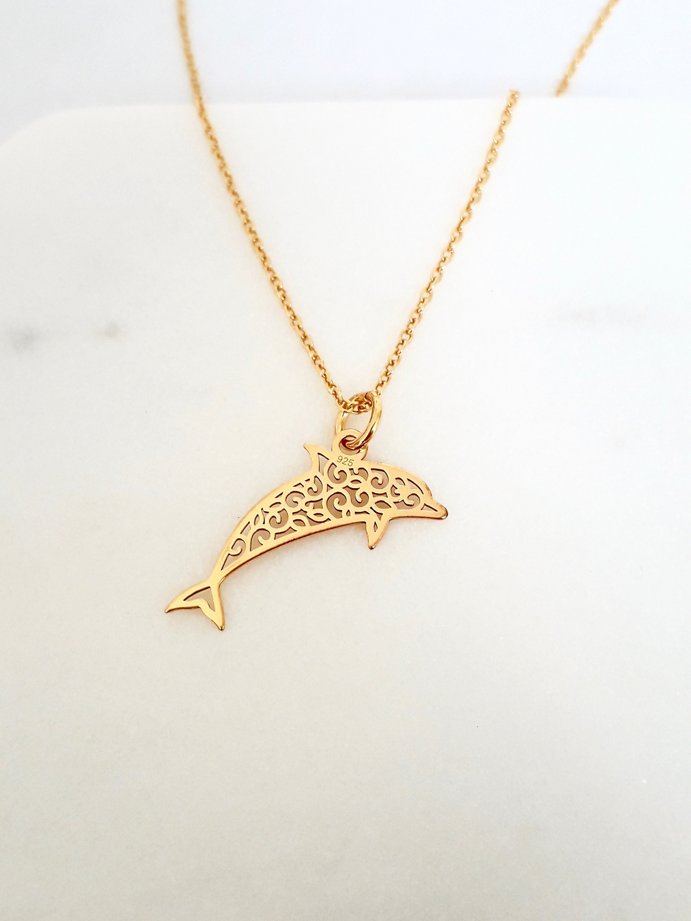 Gold delfin kette