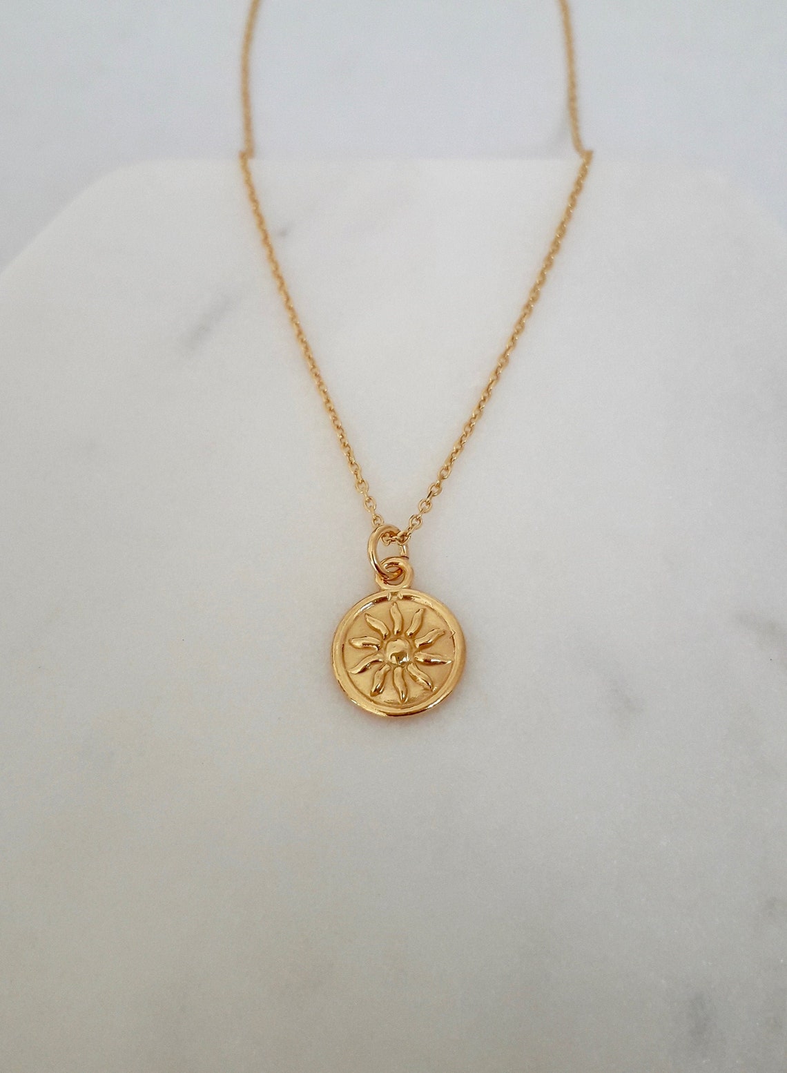 Mary & Jules Damenkette Aus 925 Sterling Silber – Mit Sonnenanhänger, 45 Cm, Recyceltes Silber