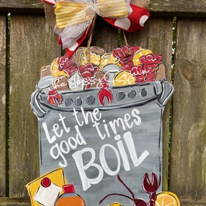 Crawfish Boil Pot door hanger | Crawfish | Crawfish Boil