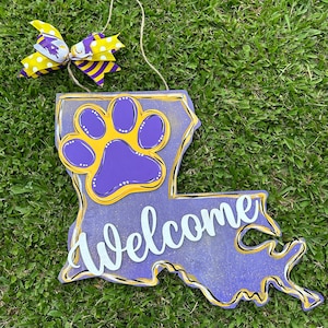 Geaux | Tigers | Louisiana | Louisiana state | Louisiana football | Louisiana Door Hanger | welcome Door | Louisiana Tigers