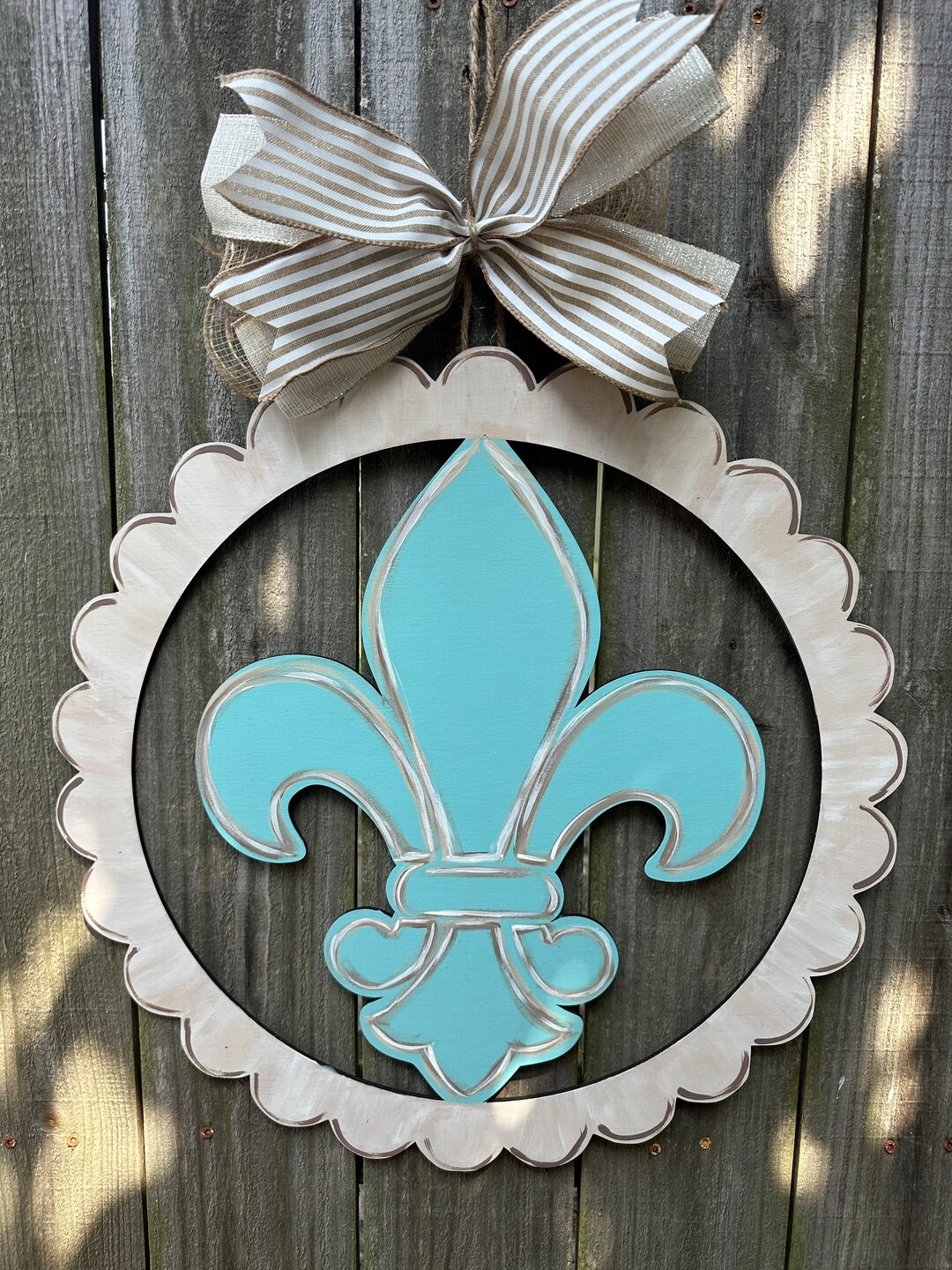 mardi gras fleur de lis door hanger