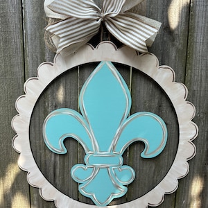Fleur de lis door hanger | Fleur de lis sign | NOLA door hanger | Fleur de lis | Nola Saints | saints Door Hanger