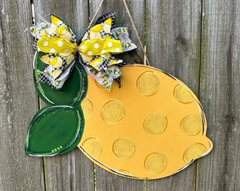 Lemon Summer Door Hanger: Customizable Welcome Decor