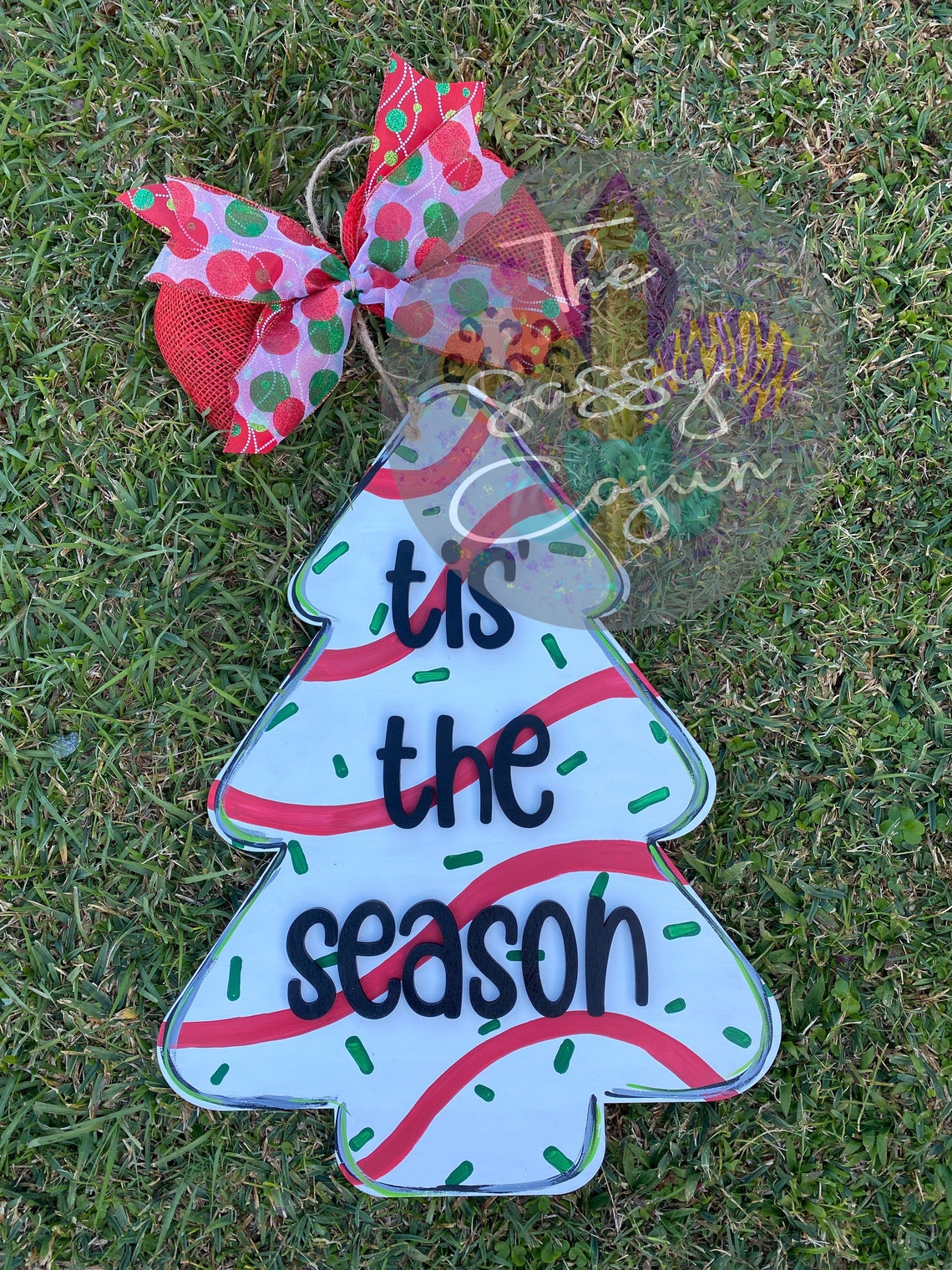 Tis the Season Christmas Door Hanger Holiday Door Hanger Etsy