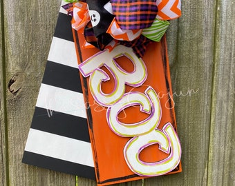 Boo Door Hanger: 16" Halloween Spooky Door Tags