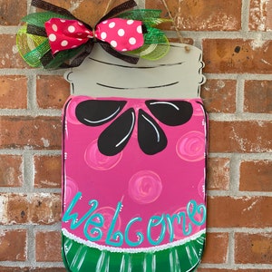 Watermelon Door Hanger | Watermelon | Door hanger | Watermelon Door | Watermelon Decor | Mason Jar | watermelon mason jar