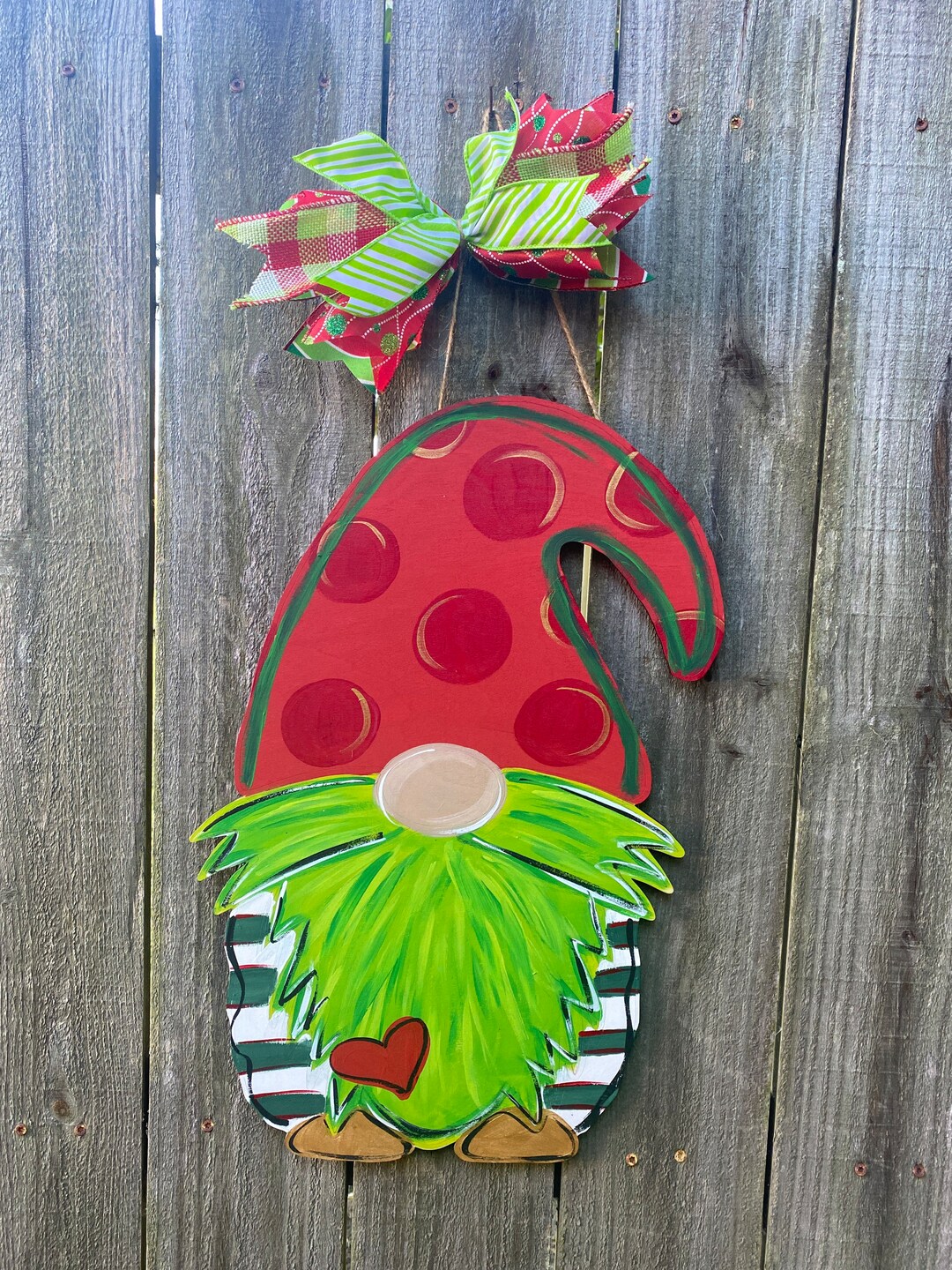 Christmas Gnome Door Hanger Christmas Door Hanger Merry Christmas Gnome