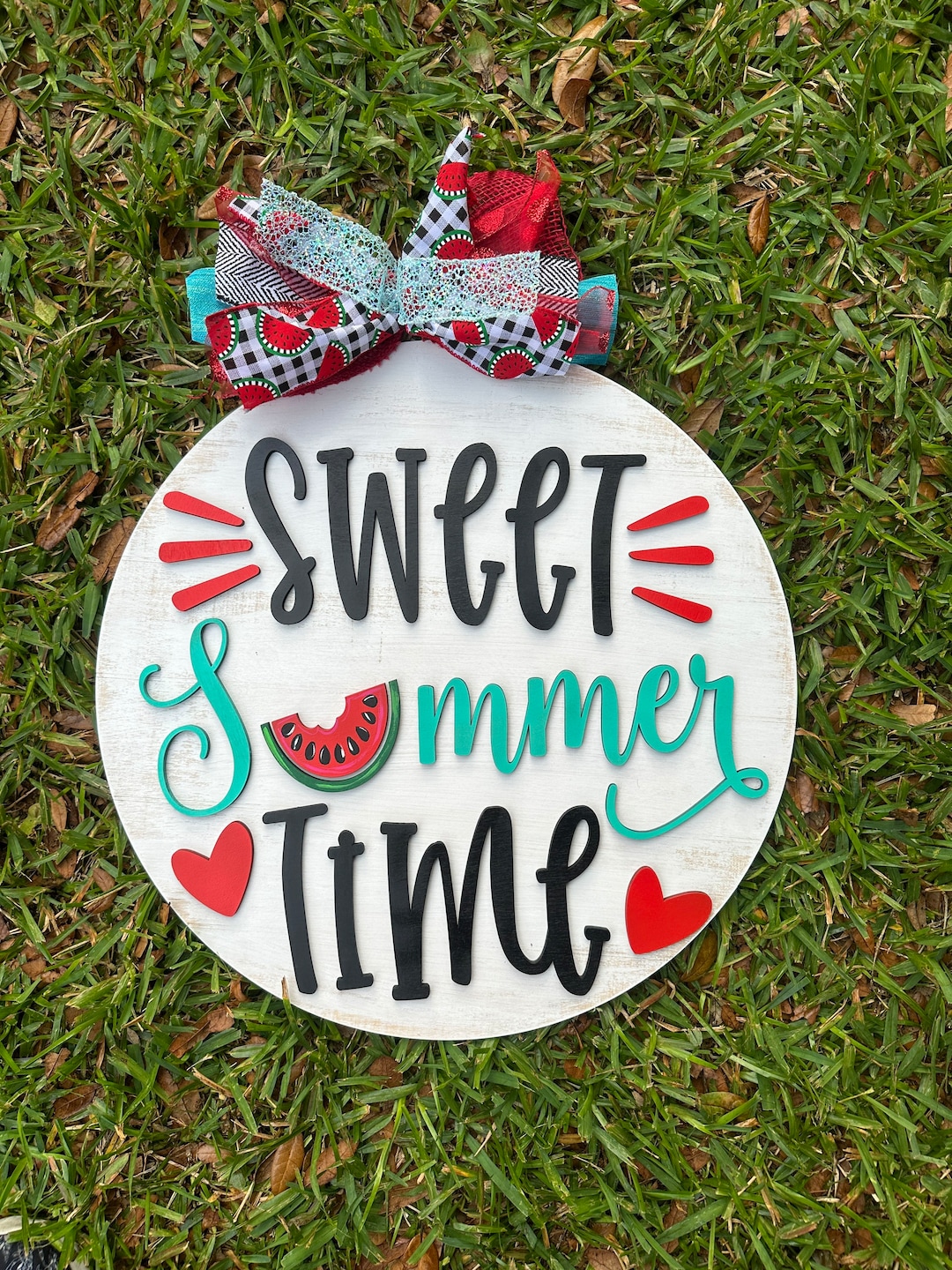 Watermelon Door Hanger: Sweet Summertime Welcome Sign - Etsy