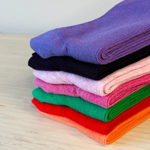 Plain Cotton Crew Socks, Combed Cotton, 7 Colours, Basic/No patterns socks, High Quailty