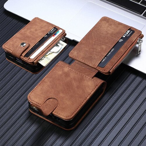 Detachable Zipper Wallet Case For Samsung Galaxy Z Flip 4 Etsy