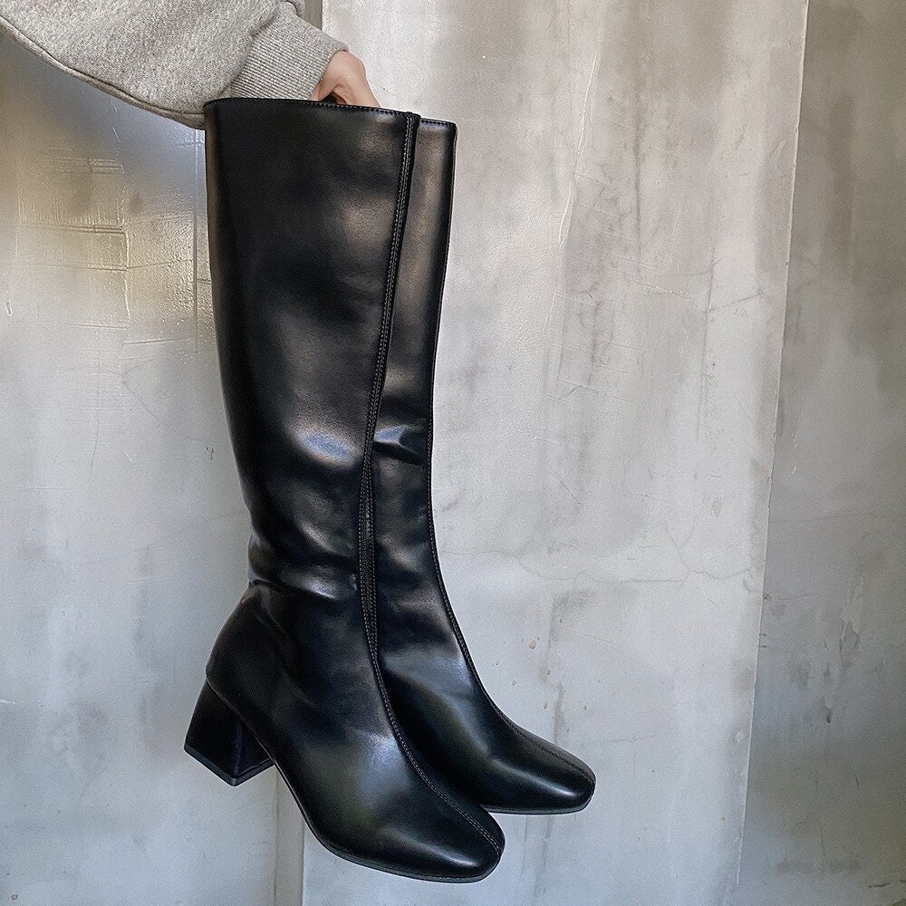 Women Long Boots Woman Knee High Booties Ladies Shoes - Etsy