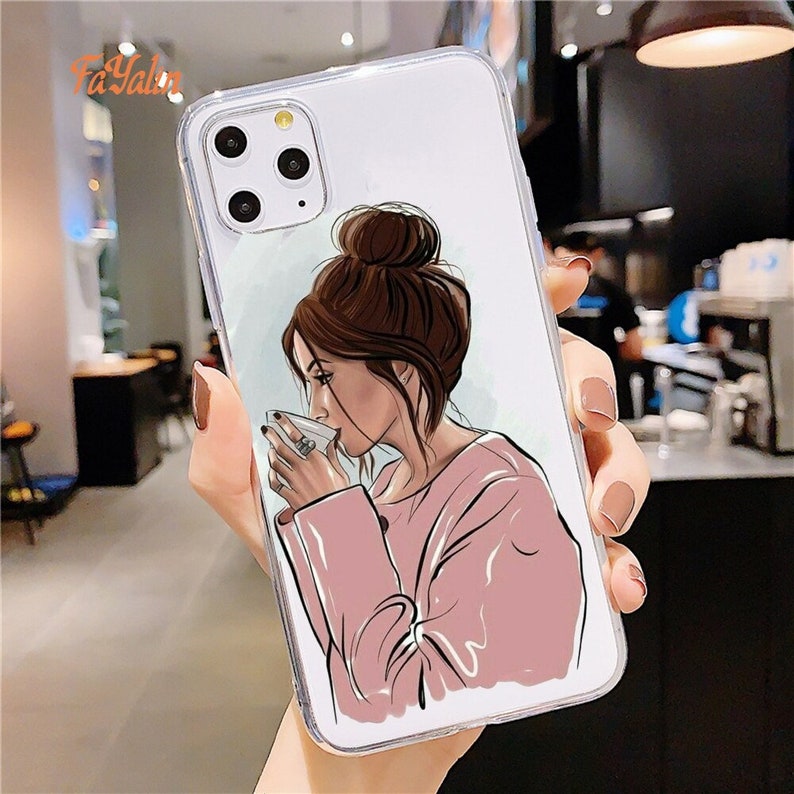 Case For iPhone 11 Pro Max X 6 6S 7 8 Plus X XR XS Max 12 Pro SE 2020 Cases Cover Two Girls Night Talk Soft tpu Phone Case